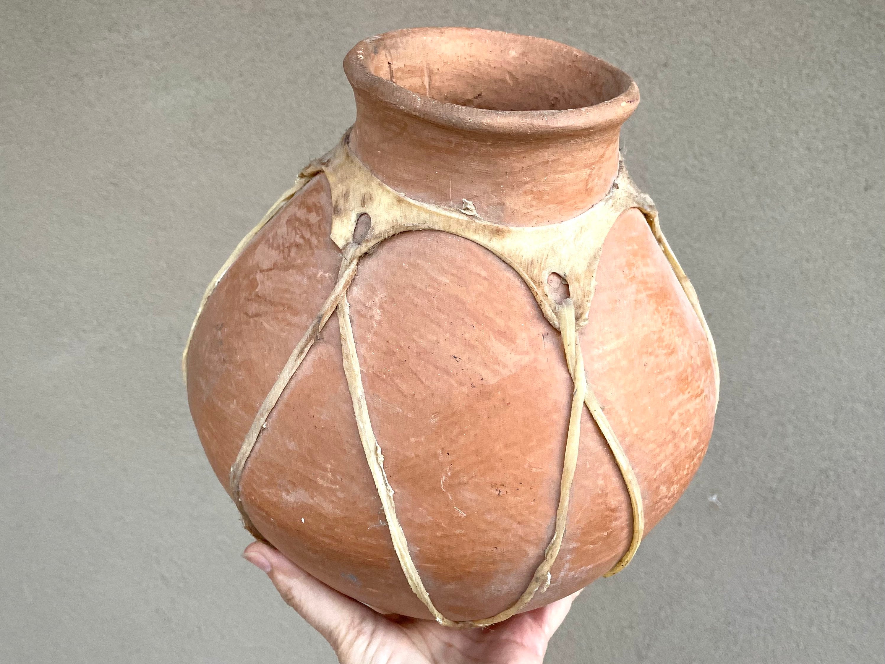 Mexican Pottery Tarahumara Indian Water Jug Pot Primitive Decor Mexican Decor Southwestern Decor