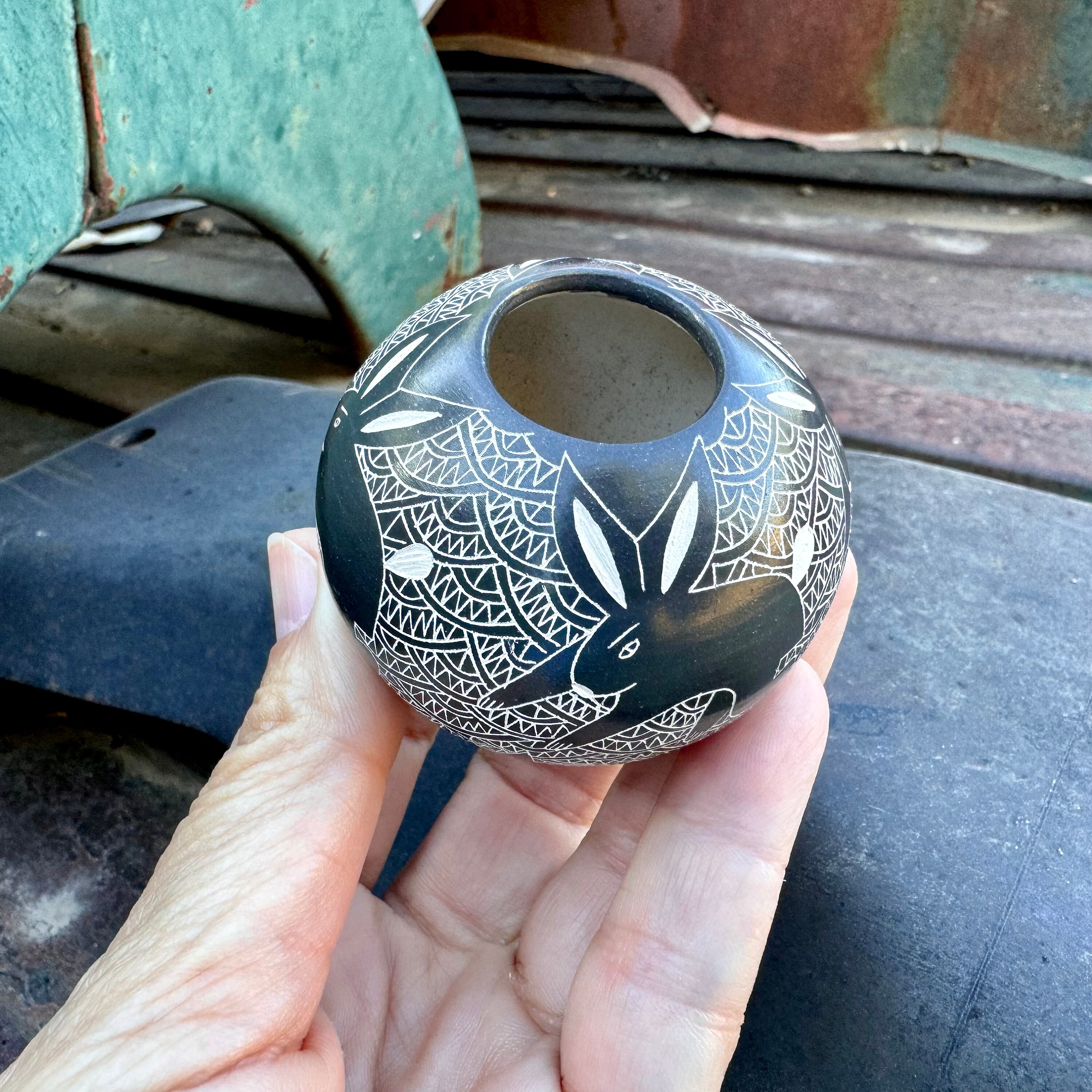 Mata Ortiz Small Miniature Pot Casas Grandes Mexican Pottery, Sgraffito ...