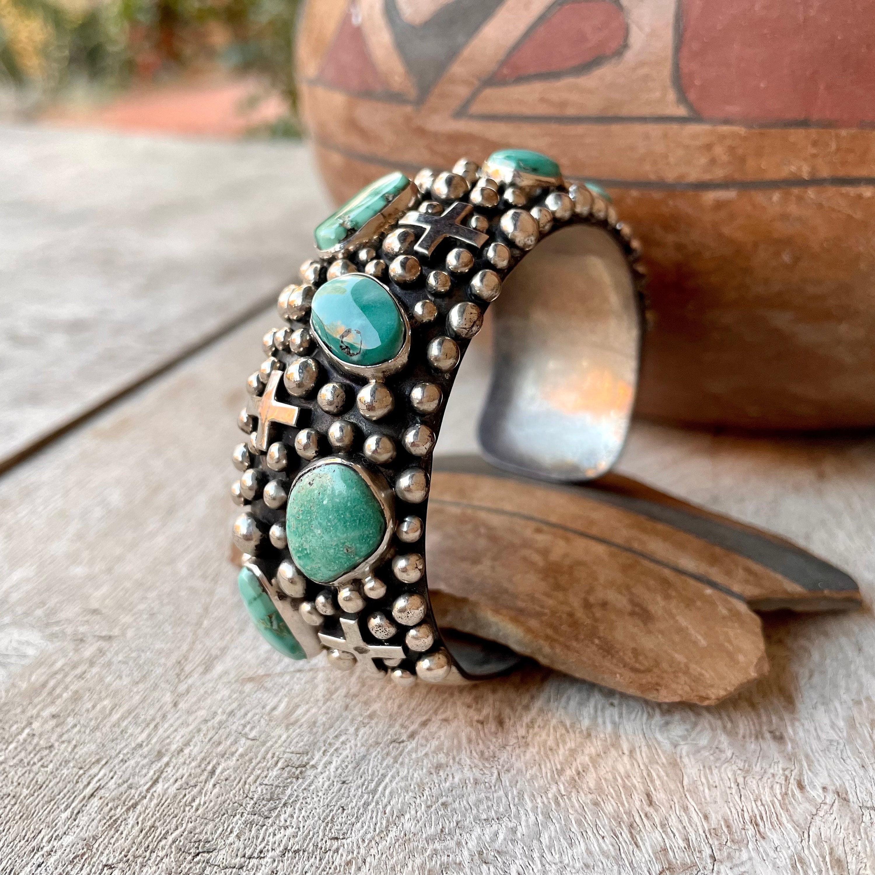 Vintage Turquoise Sterling Silver Cuff Bracelet - Etsy | Sterling silver  cuff bracelet, Turquoise jewelry native american, Silver cuff