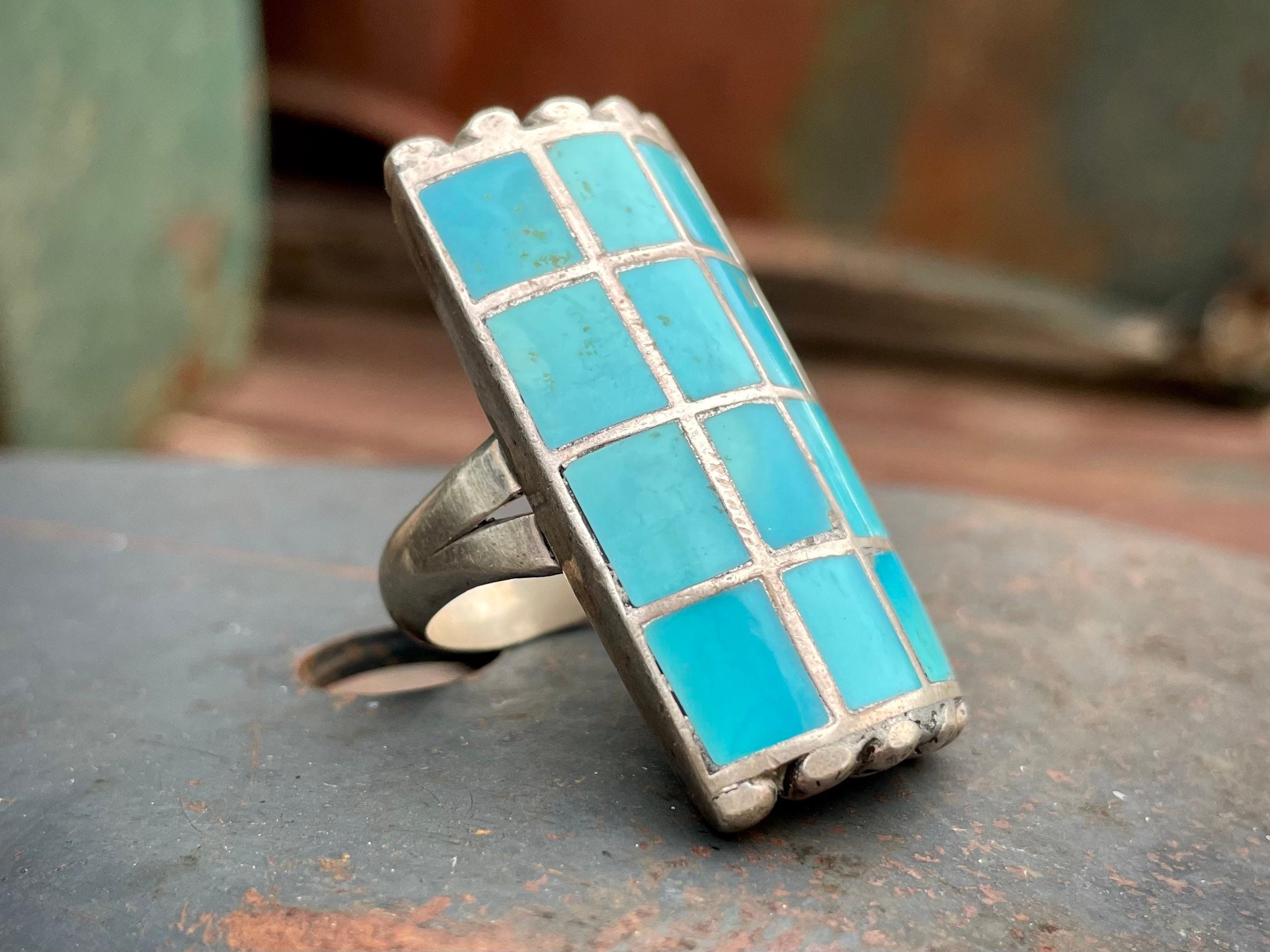 Fab Vintage Zuni checkerboard Inlay Native American Jewelry Silver Bracelet Fab Vintage Zuni checkerboard Inlay Native American Jewelry Silver Bracelet