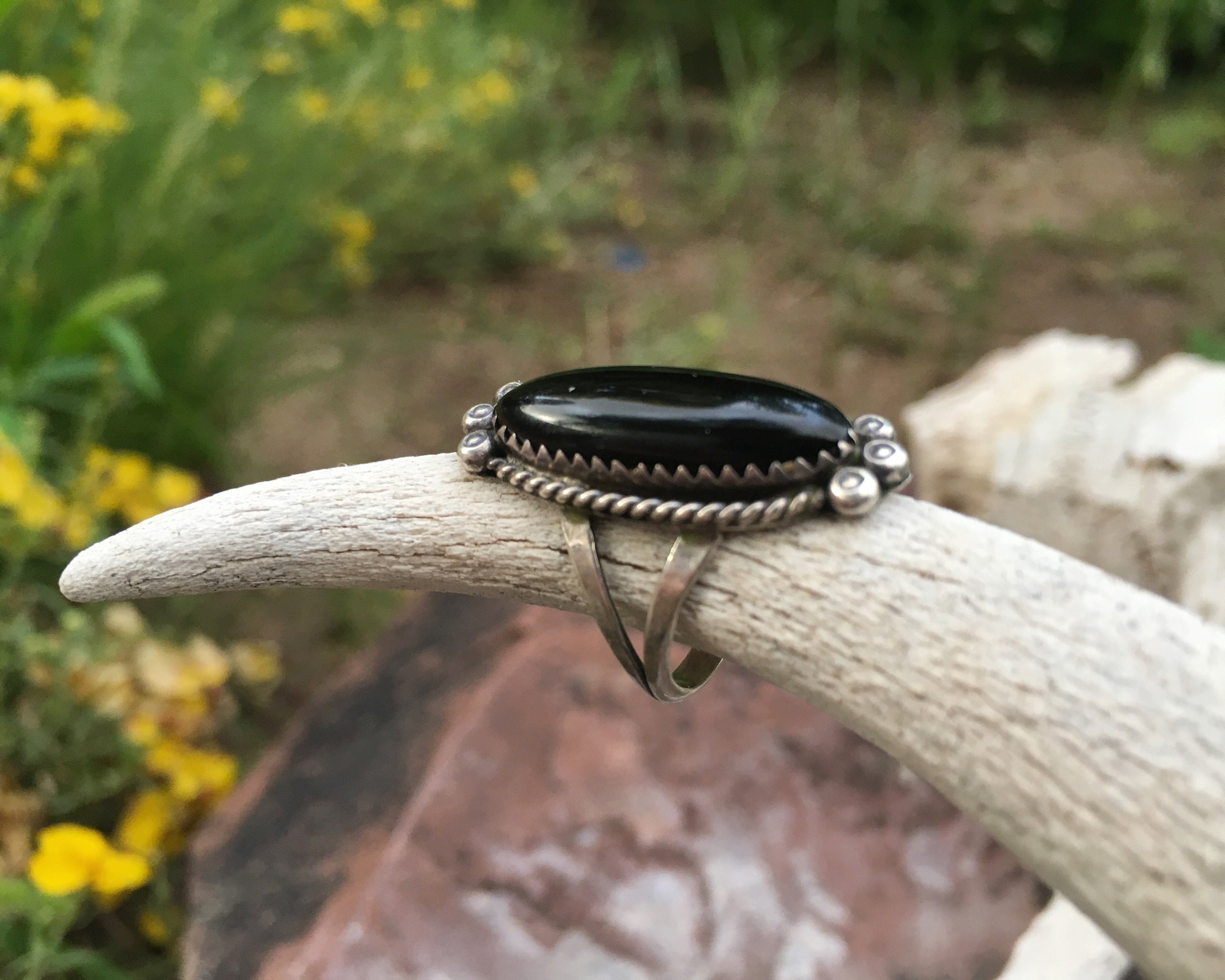 Dainty Vintage Turquoise Ring for Women, Native American