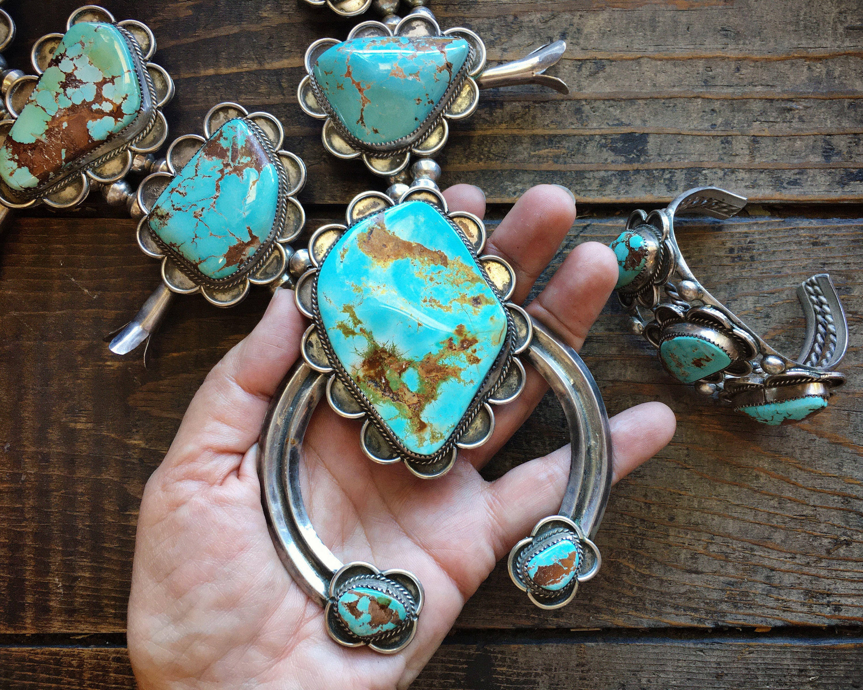 Huge Vintage navajo Woman Native American Jewelry Silver Turquoise Pendant Huge Vintage navajo Woman Native American Jewelry Silver Turquoise Pendant