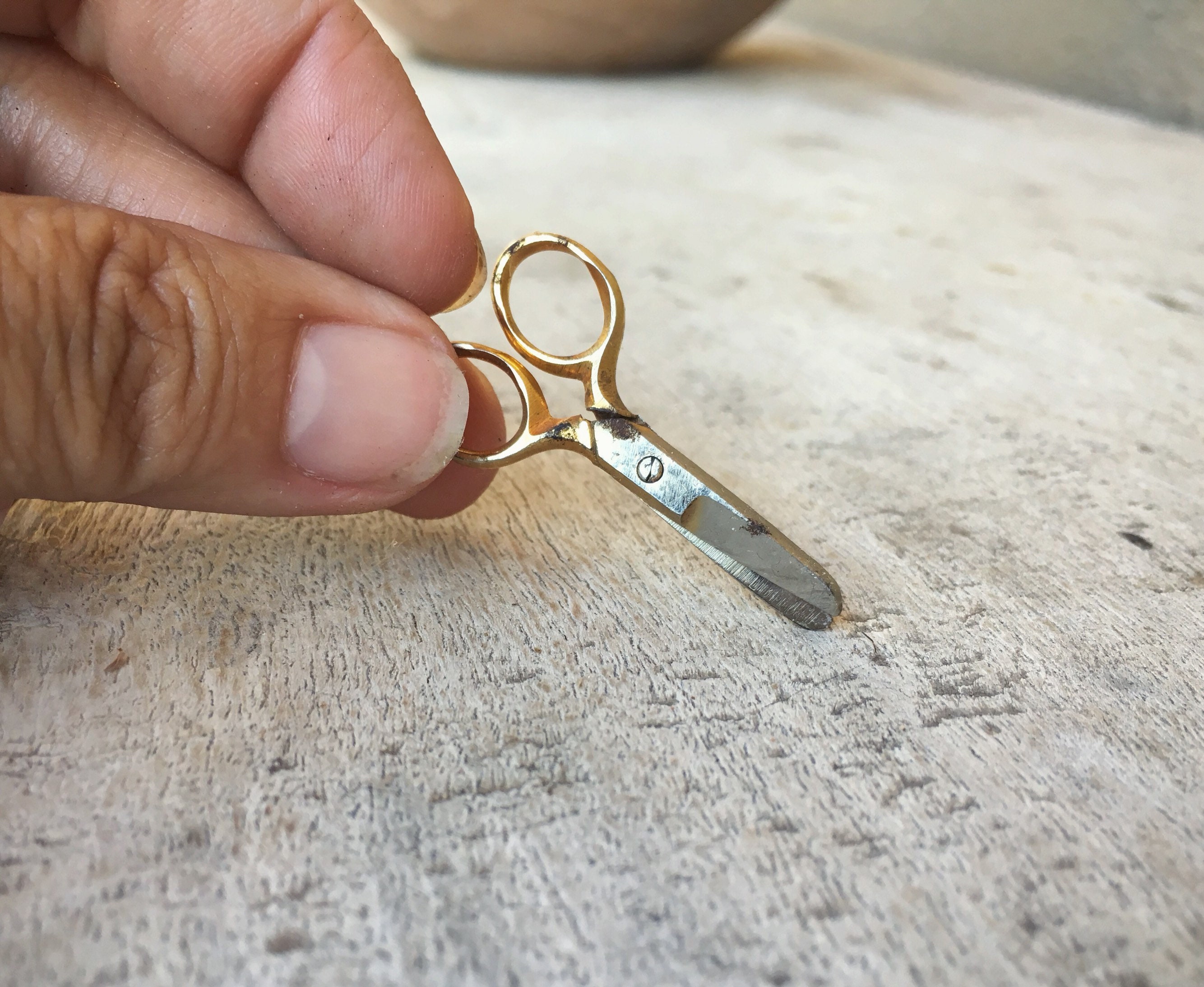Vintage Miniature Scissors that Work, Tiny Sewing Scissors, Gift for