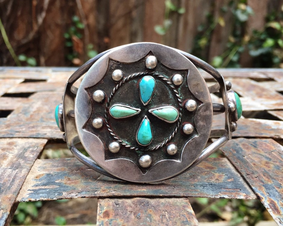 Early 1900's Vintage Navajo Wood Native American Jewelry Silver Bracelet Old Early 1900's Vintage Navajo Wood Native American Jewelry Silver Bracelet Old