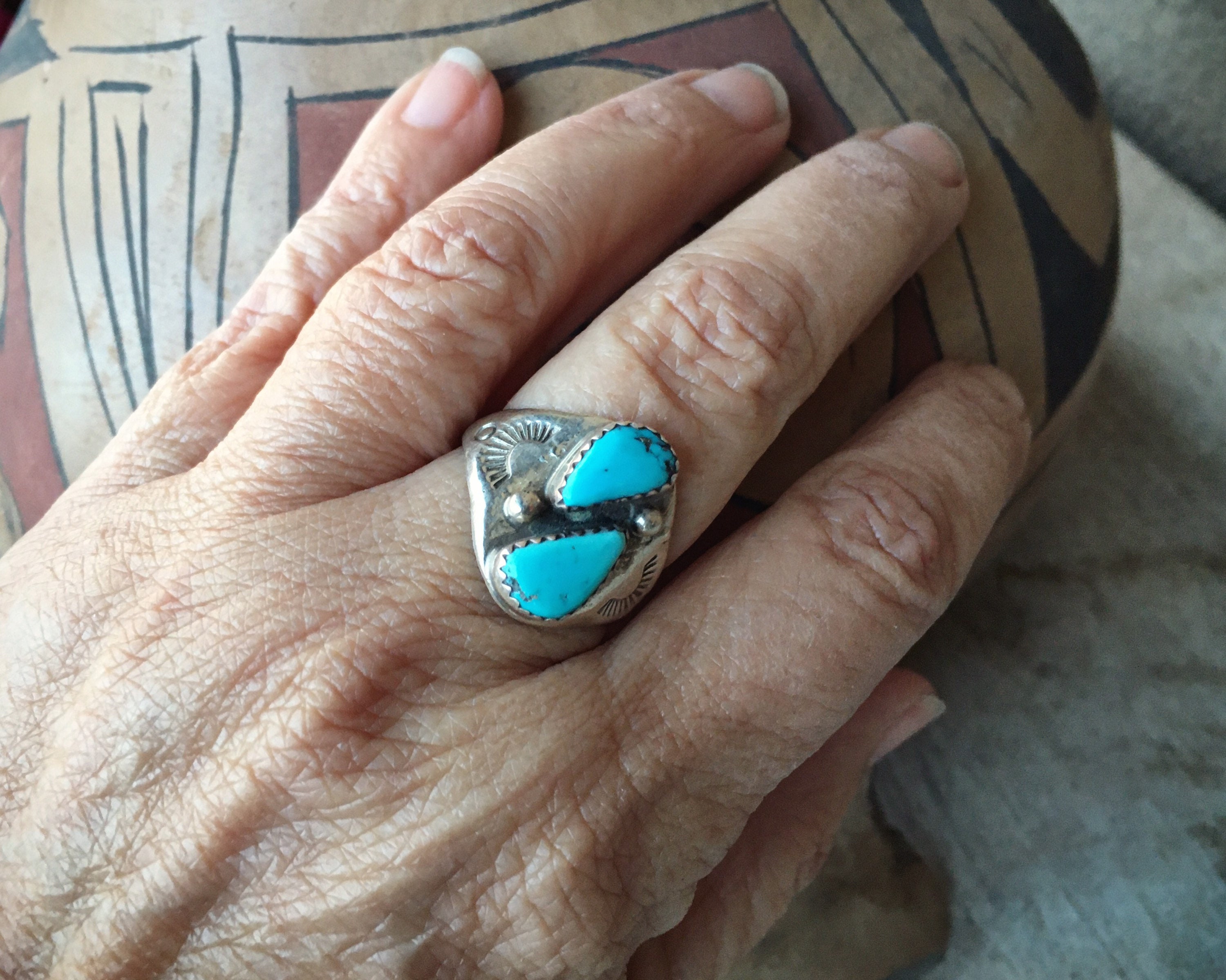 Sterling Silver Turquoise Ring For Men Size Navajo Men S Ring