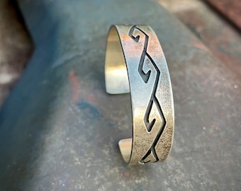 Vintage Sterling Silver Overlay Bracelet (CHOOSE ONE), Hopi Navajo Native America Jewelry