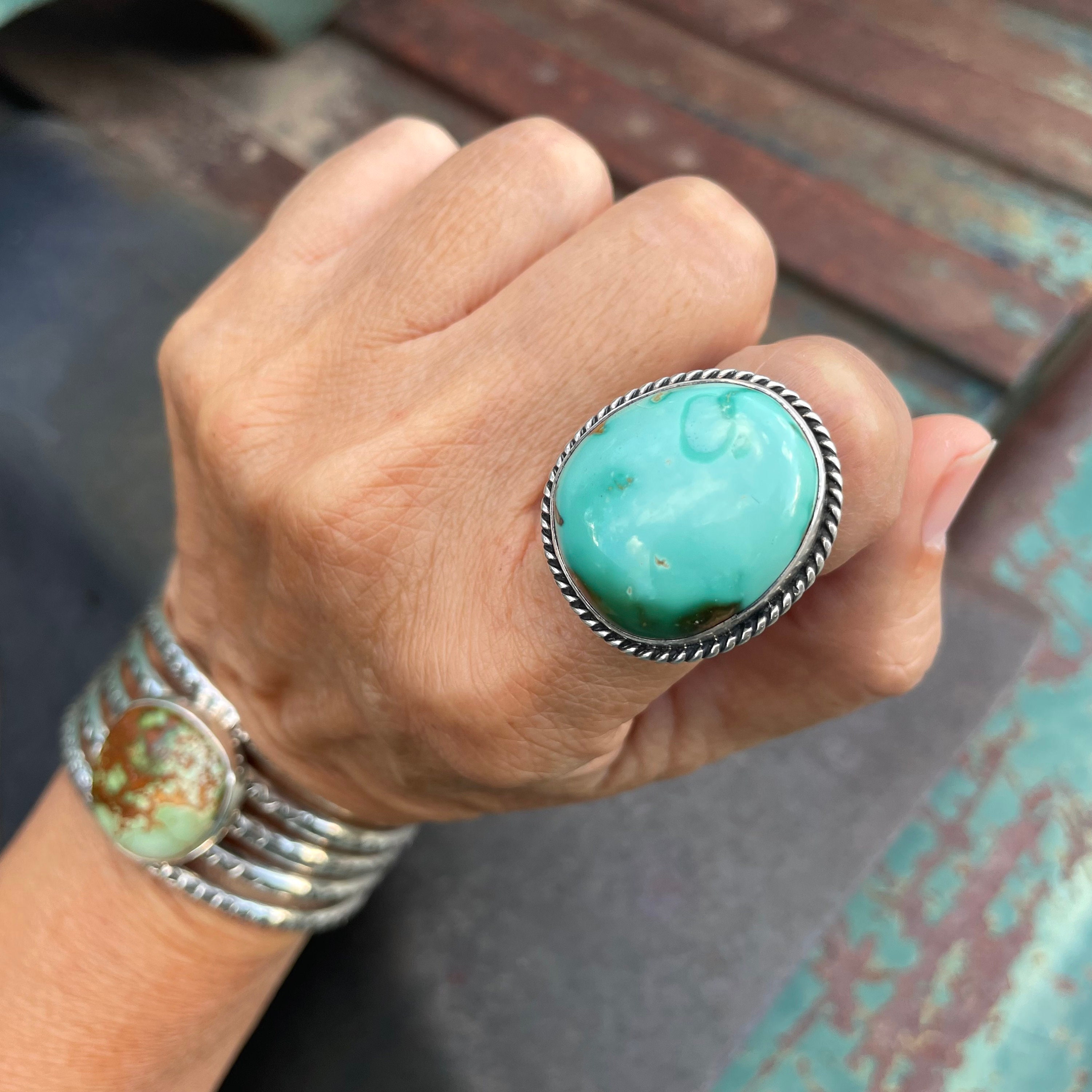 Amazing Vintage Zuni Native American Domed Turquoise Sterling Silver Bracelet Amazing Vintage Zuni Native American Domed Turquoise Sterling Silver Bracelet