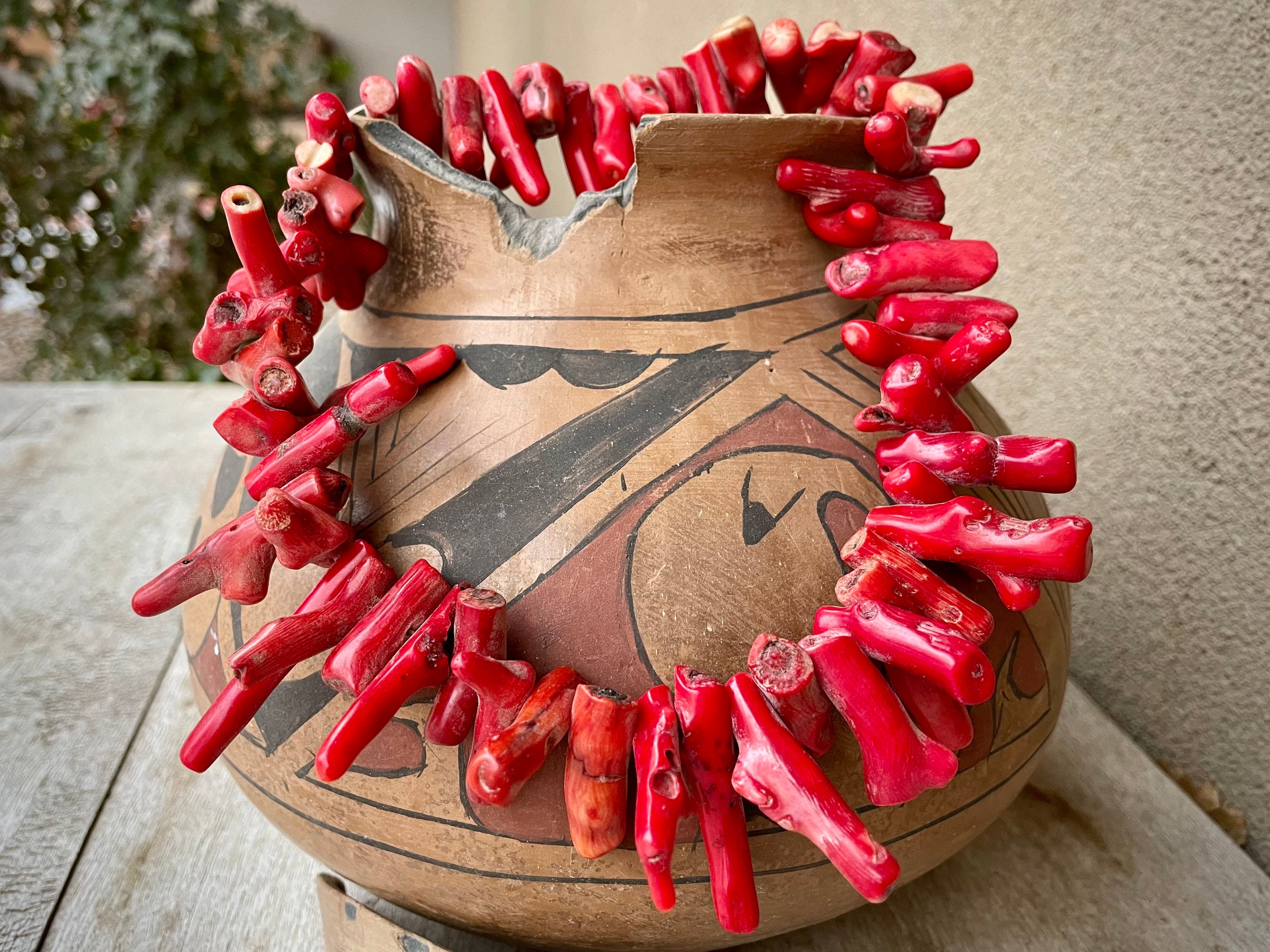 Native American Red Branch Coral Necklace – Estate Beads & Jewelry