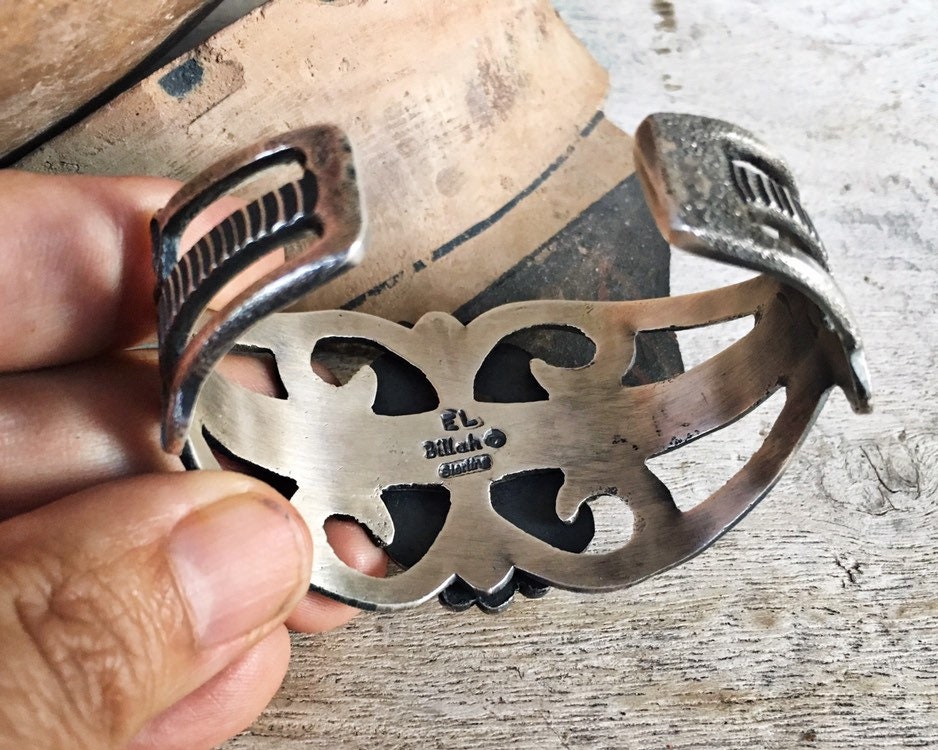 53g Navajo Sterling Silver Orange Spiny Oyster Cuff Bracelet for Women ...