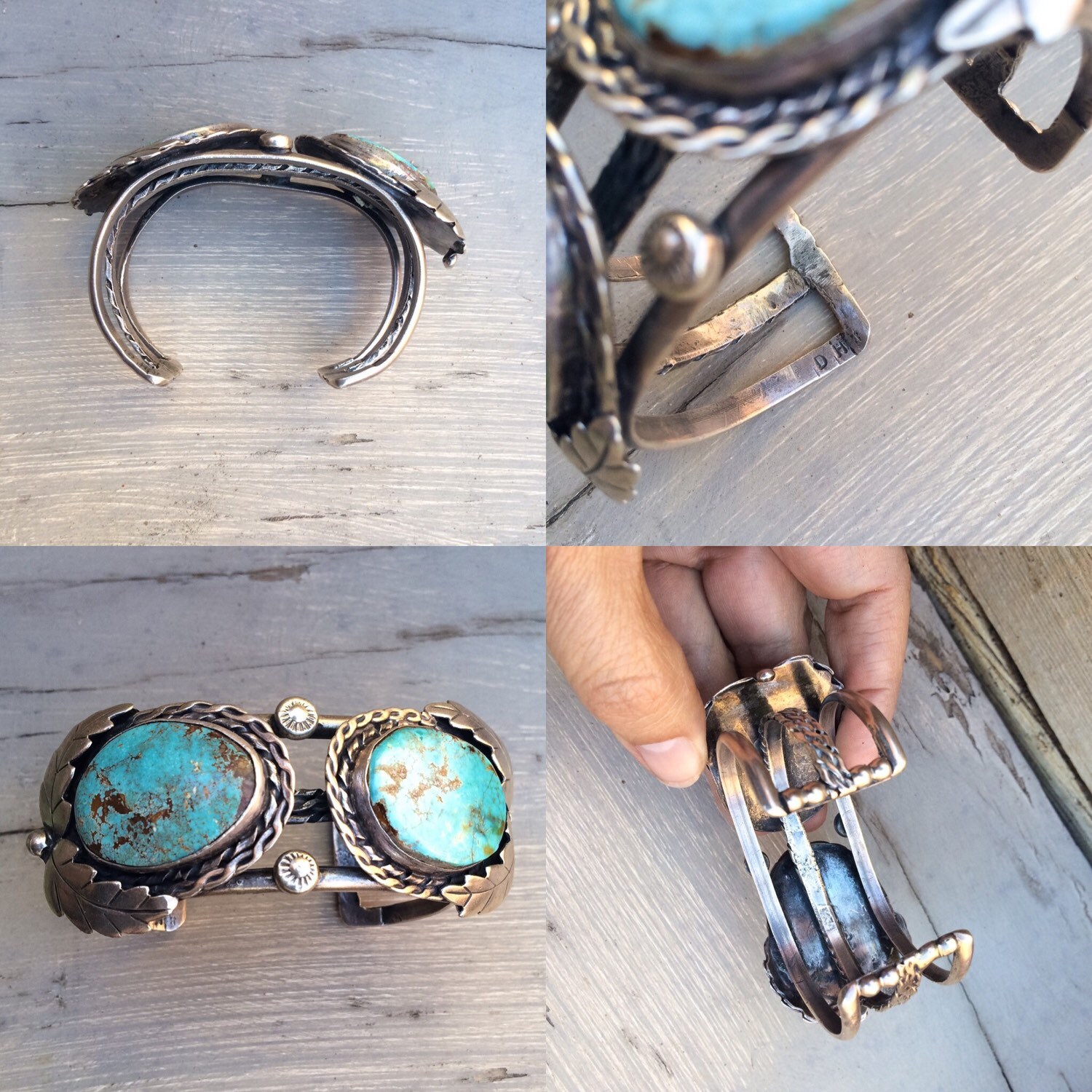 Important Doug Harrison Vintage Native American Navajo Green Turquoise Sterling Silver Bracelet Important Doug Harrison Vintage Native American Navajo Green Turquoise Sterling Silver Bracelet