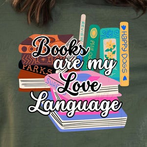 Books are my Love Language PNG: Book Lover Design (Digital Download)