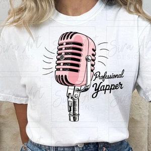 Professional Yapper PNG: Retro Microphone Sublimation (Digital Download)