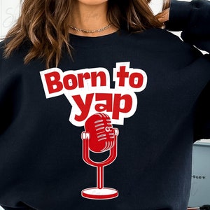 Born to Yap PNG: Funny Y2K Meme, Pink Retro Microphone (Digital Download)