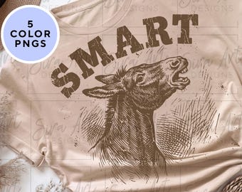 Smart Ass Lustige PNG Bundle, Retro Smartass Design, Vintage sarkastische Humor Sublimation