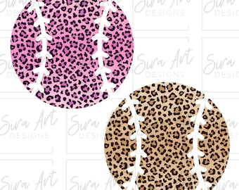 Leopard Print Baseball PNG, Animal Print Sport Design, Game Day Cheetah Pattern Sublimation