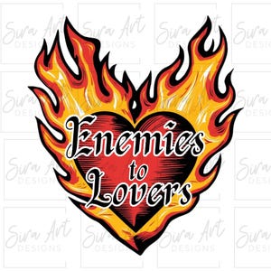 Enemies To Lovers PNG: Dark Romance Reader, Spicy Book Design (Digital Download