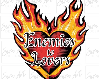 Enemies To Lovers PNG: Dark Romance Reader, Spicy Book Design (Digital Download
