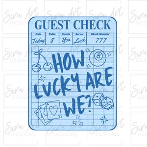 How Lucky Are We PNG: Guest Check, Cherry, 8 Ball (Digital Download)