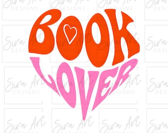 Book Lover Heart PNG, kinderachtige girlie-clipart, ontwerp boekenwurmlezer