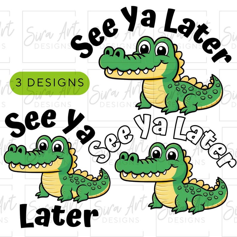 See Ya Later Alligator PNG, Funny Cute Animal Png, Trendy PNG, Sarcastic Humor Png, Later Gater Sticker Design, See You Later Alligator png