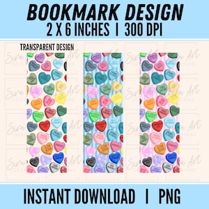 Book Tropes Bookmark PNG Bundle, Candy Hearts Smut Romance Bookmarks, Spicy Books Reader Design