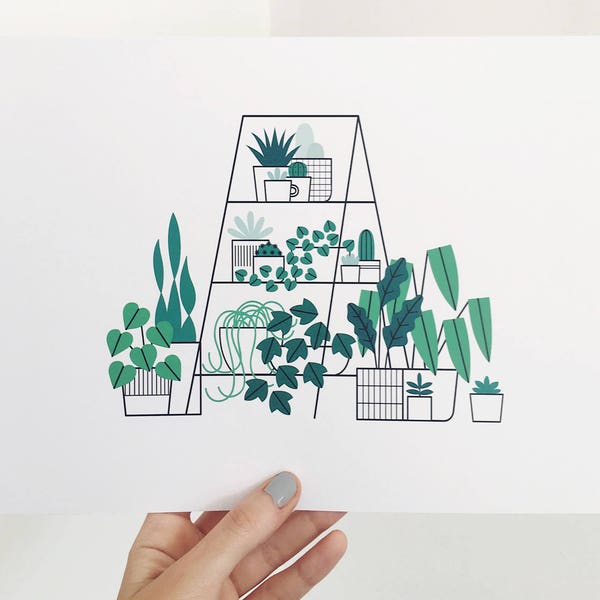 A4 Plant Ladder Print