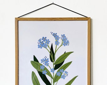 A3 Forget Me Not Print