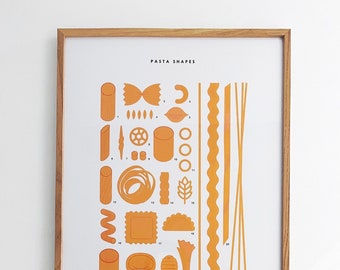 A2 Pasta Shapes Print