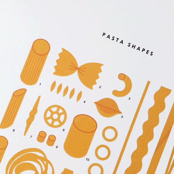 A3 Pasta Shapes Print