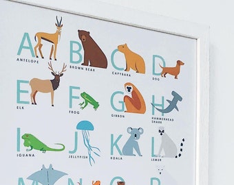 A3 Animal Alphabet Print