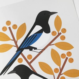 A3 Magpies Print