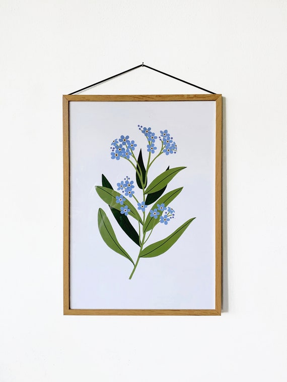 A3 Forget Me Not Print | Etsy UK