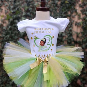 Frog Princess Tutu Set, Green , Yellow, Gold Tutu