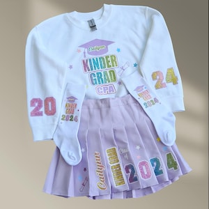 Personalized Back to School Skirt Set: Custom Name & Colors