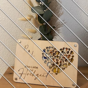 Personalisierte Geschenkkarte zur Hochzeit - Geldgeschenk - Geschenkverpackung Geld - Holzkarte mit Namen - Geschenkidee - Holzkarte