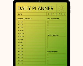 Ultimate Daily Planner, Printable & Digital Organizer, Undated Goal Tracker PDF, Time Management Tool, Instant Download