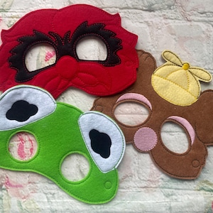 Handmade Muppet Character felt face mask