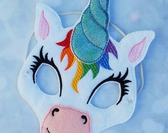 Handmade Unicorn felt face mask