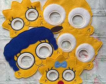 Handmade Simpson Character felt face masks