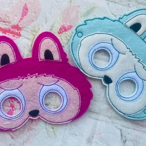 Handmade Labu Fuzzy Monster felt face mask