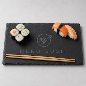 Ensemble de 6 planches en ardoise, plateaux de service spacieux, pour écrire, 30x20, plateaux de service en pierre anthracite pour sushis et fromages,