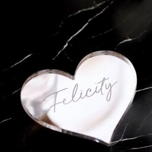 Segnaposto in plexiglas cuore