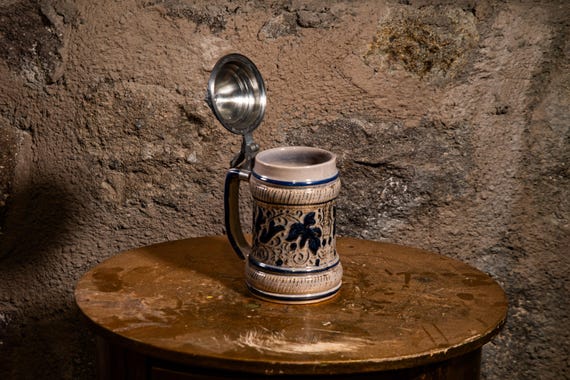 Handmade German Beer Mug Candle: Soy Wax Beer Glass