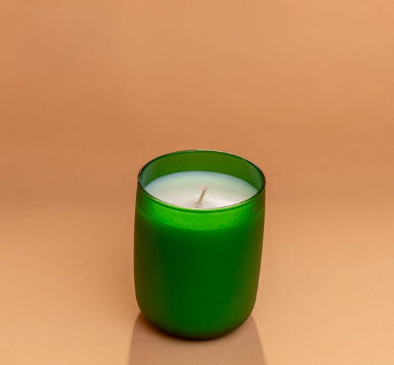 Handmade Green Soy Wax Candle: Herbal Aromatherapy, Stress Relief