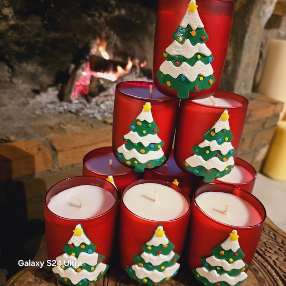 Handmade Christmas Tree Candle: Scented Holiday Decor