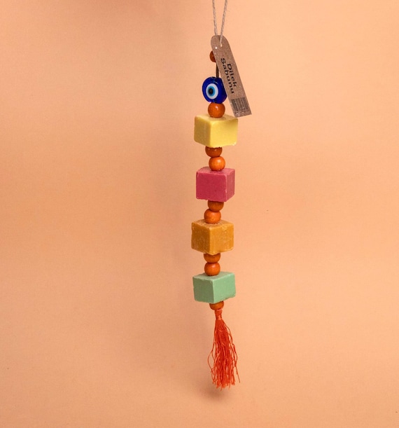 Handmade Scented Soap Ornament: Evil Eye Turkish Decor