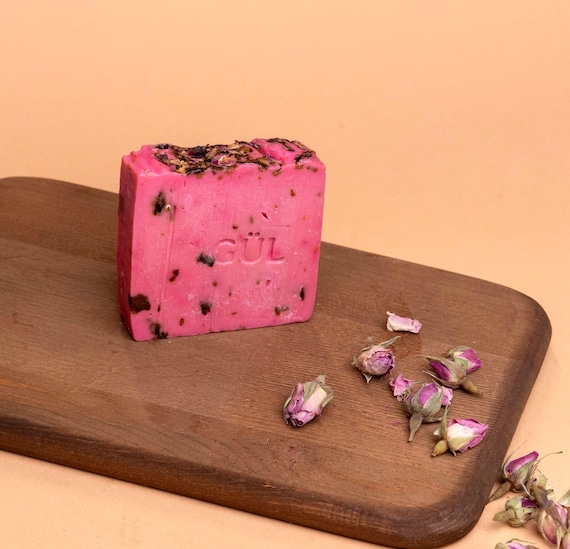 Handmade Rose Soap Bar: Vegan Aromatherapy Skincare