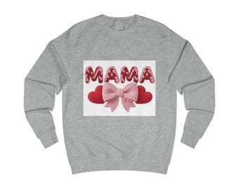 MAMA with Bow and Hearts Sweatshirt | Mom Mother's Day Shirt