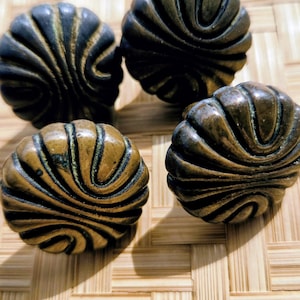 Vtg solid brass draw pulls 4