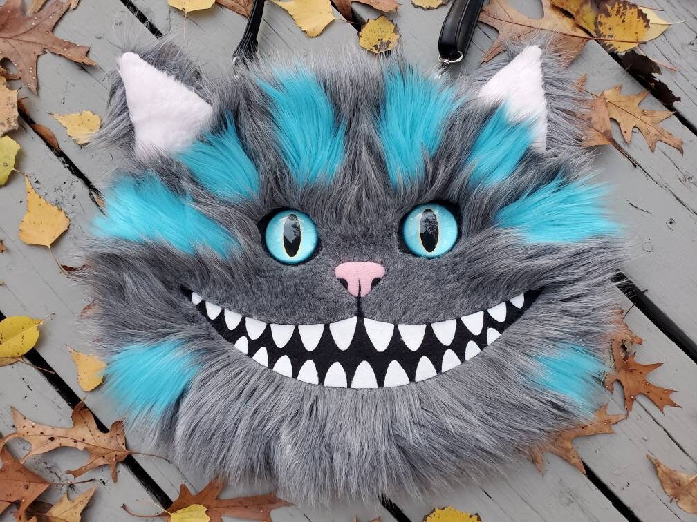 cute Cheshire cat 12" unisex backpack shoulder bag storage travel bag size S 